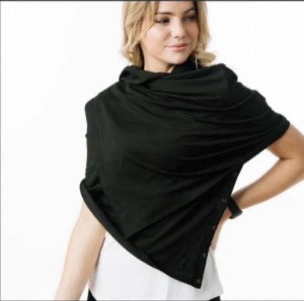 ZYIA Active Black Classic Infinity Scarf Convertible Lightweight Versatile Sport